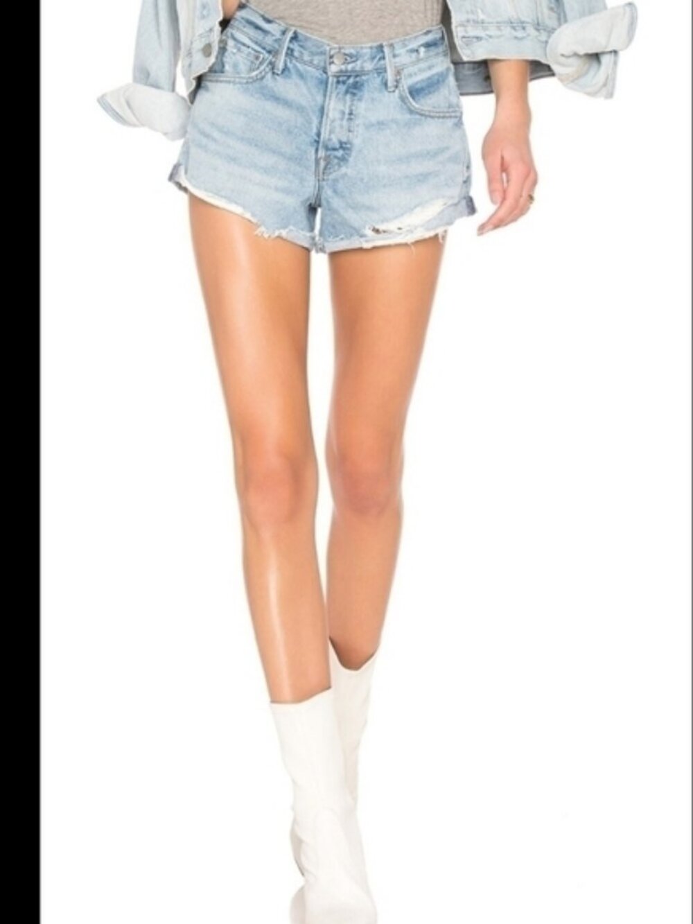 GRLFRND ADRIANA WOMEN denim SHORT 27 festival rodeo casual vacation beach Y2K